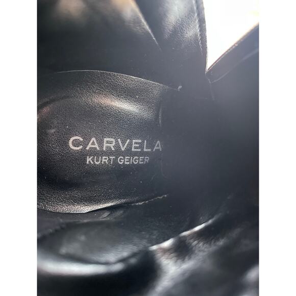 Kurt Geiger Carvela Silver Metallic Stiletto Boots Size 39/ US 8.5 - Picture 10 of 10